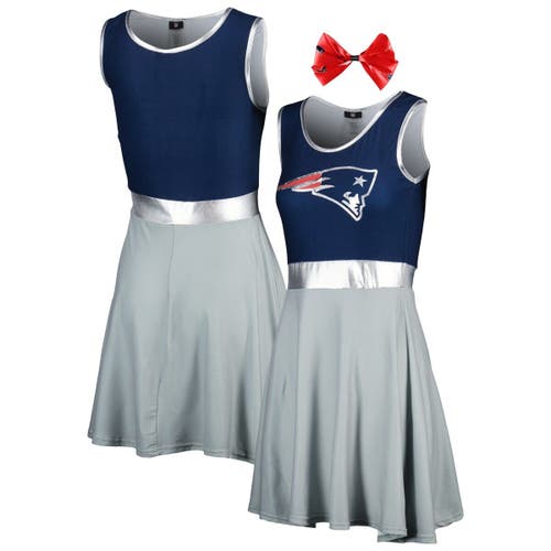 JERRY LEIGH Women's Navy/Gray New England Patriots Game Day Costume Dress Set