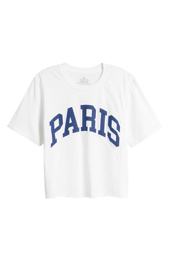 Shop Philcos Paris Cotton Crop Graphic T-shirt In White