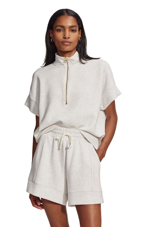 Varley Atrium Drawstring Shorts In Ivory Marl