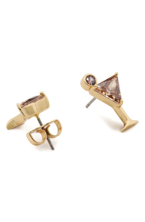 Shop Kate Spade New York Martini Stud Earrings In Champagne