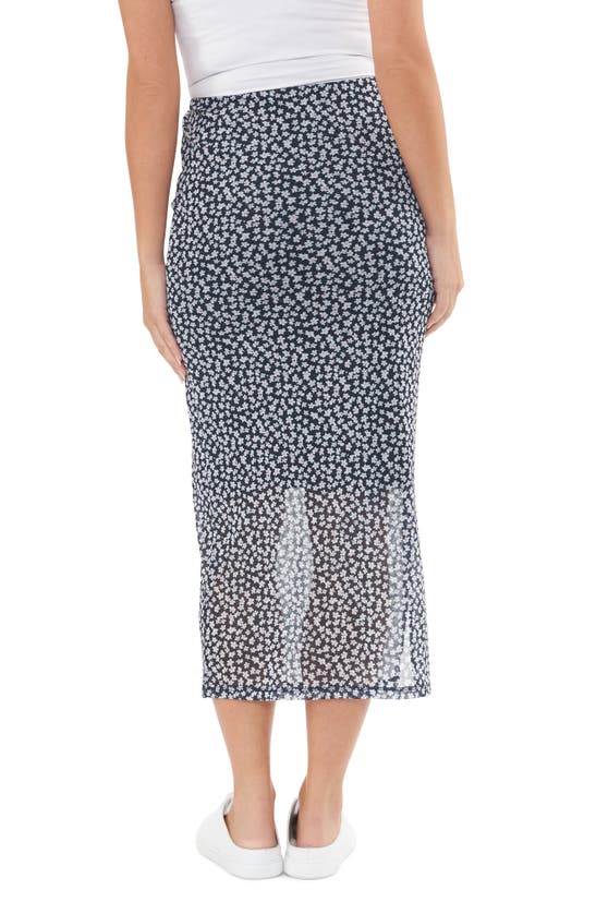 Shop Ripe Maternity Karma Mesh Midi Maternity Skirt In Navy