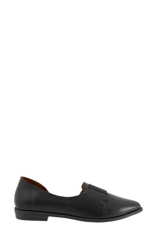 Bueno Brenda Half D'orsay Pointed Toe Flat In Black