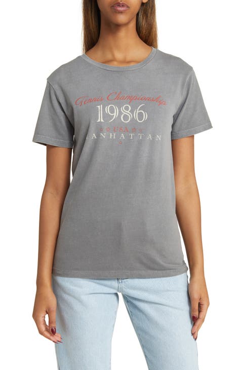 Manhattan Tennis Cotton Graphic T-Shirt