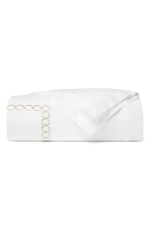 Sferra Catena Duvet Cover, Twin In White/sand