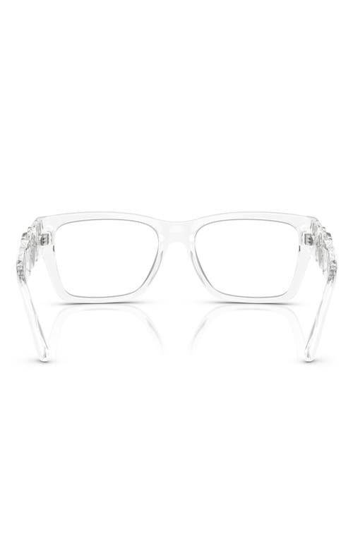Versace 53mm Pillow Optical Glasses In Crystal