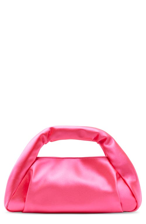 Stuart Weitzman The Moda Mini Satin Top-handle Bag In Peonia/magenta