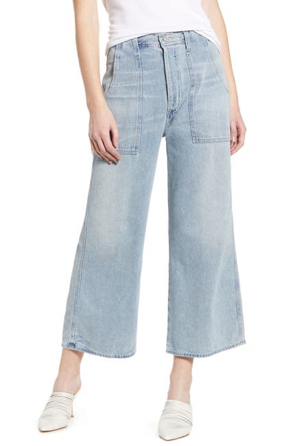 Citizens Of Humanity Eva Utility Cropped Wide Leg Jeans Nordstrom Rack