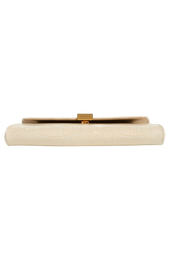 Shop Tom Ford Nobile Croc Embossed Patent Leather Clutch In Ivory