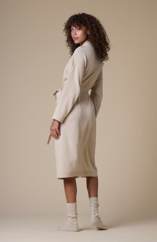 Kip. Kip Pure Cashmere Long Robe In Champagne