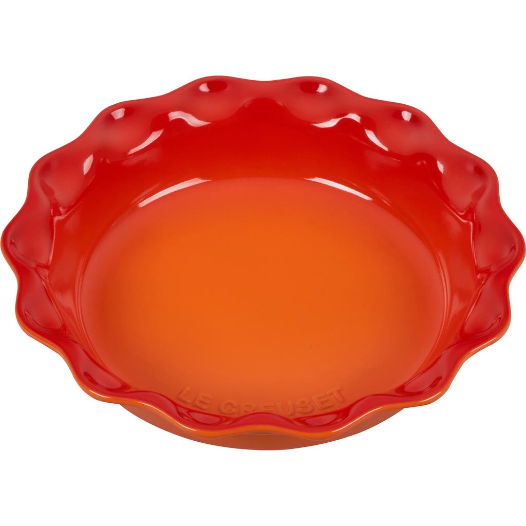 Le Creuset 9" Stoneware Pie Dish In Flame