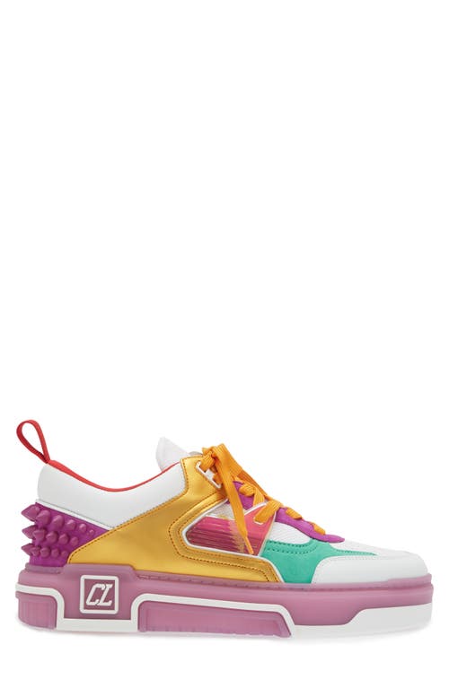 Shop Christian Louboutin Astroloubi Mixed Media Low Top Sneaker In 5633-kismet/supernova