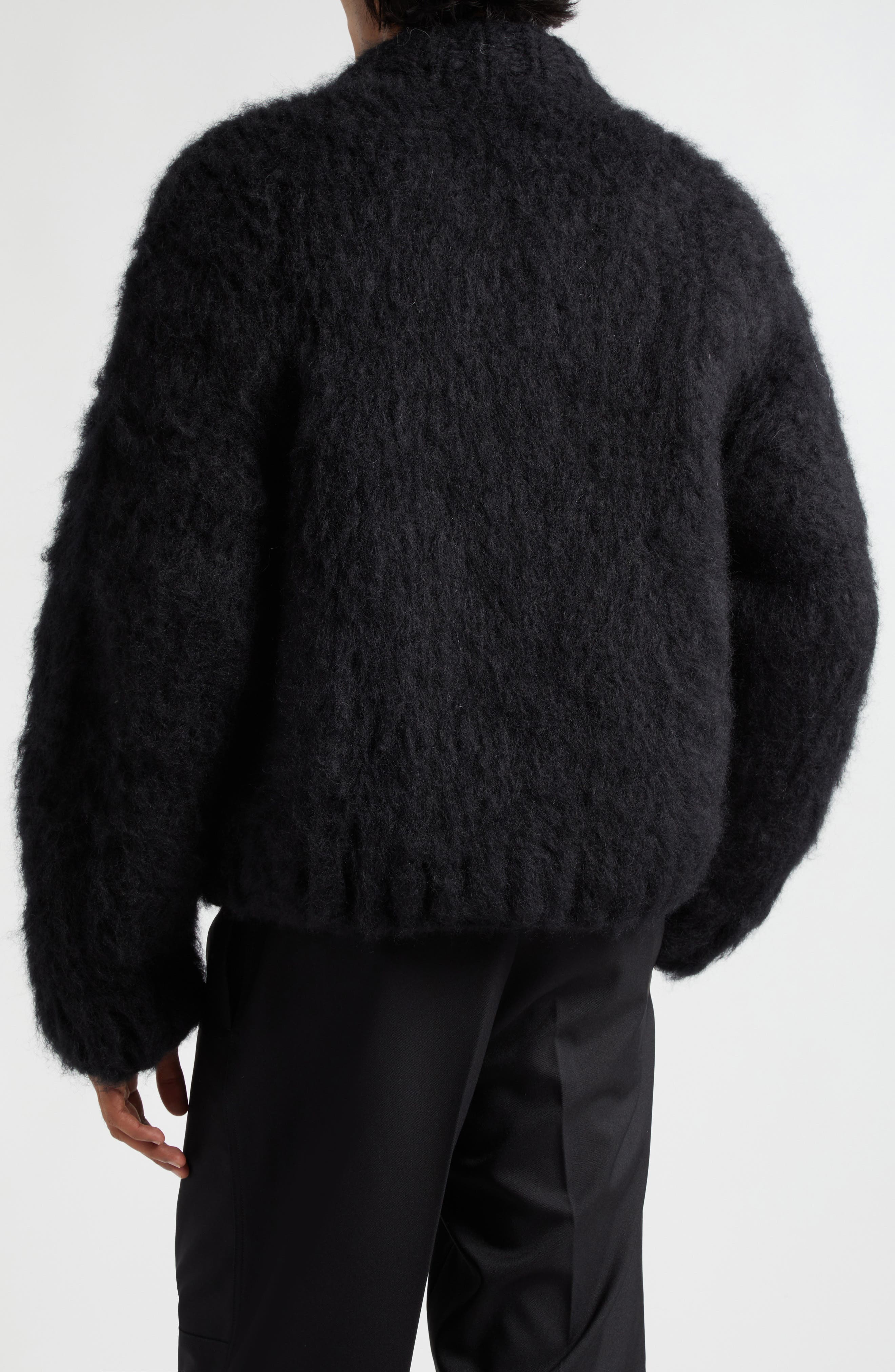 Jil Sander Mohair Blend Hand Knit Jacket Nordstrom