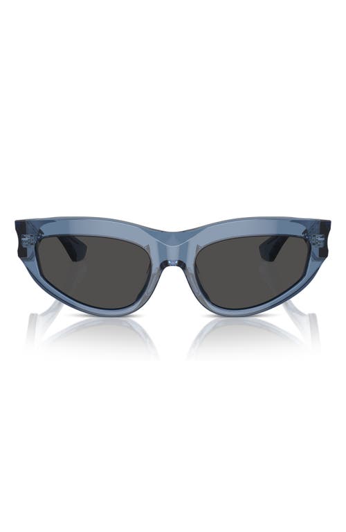 Shop Burberry 55mm Cat Eye Sunglasses In Blue