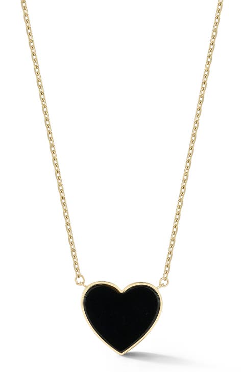 14K Gold Heart Pendant Necklace