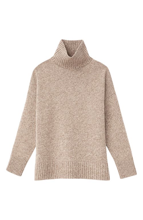 Shop Lafayette 148 New York Mélange Cashmere Sweater In Cammello Melange