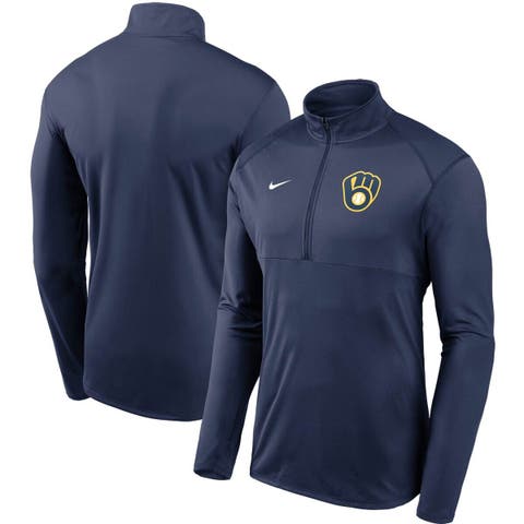 Men's Los Angeles Dodgers Nike Royal Team Logo Element Performance Half-Zip  Pullover Jacket