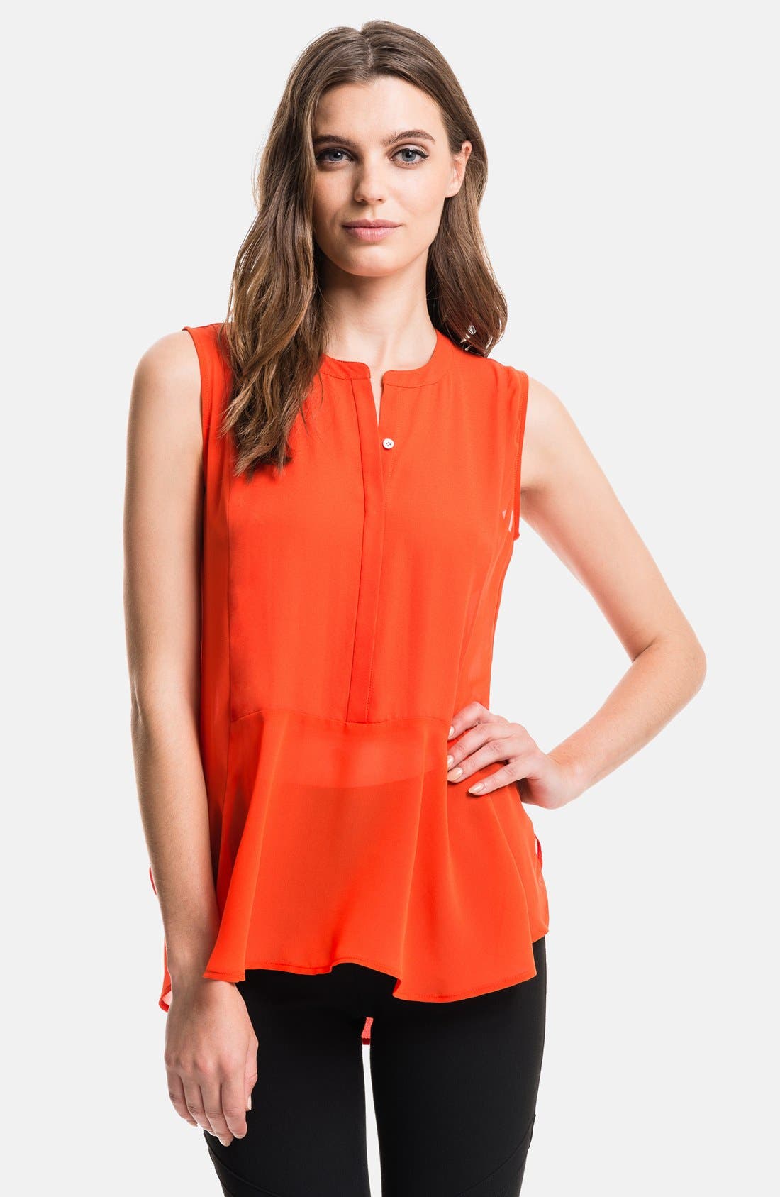 1.STATE Sleeveless Henley Top Nordstrom