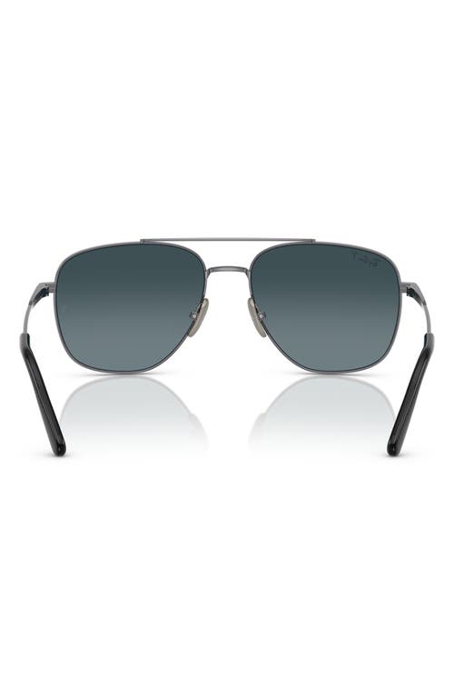 Ray Ban Ray-ban 59mm Polarized Square Sunglasses In Gunmetal