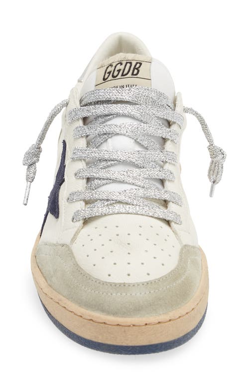 Shop Golden Goose Ball Star Low Top Sneaker In White/ice/navy