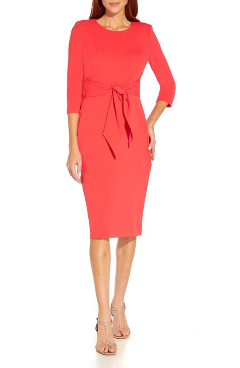 Adrianna Papell Women's Roll Neck Sheath with V Back, Blush, 4 : :  Clothing, Shoes & Accessories