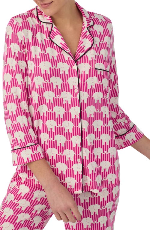 Shop Kate Spade New York Print Pajamas In Pink/white