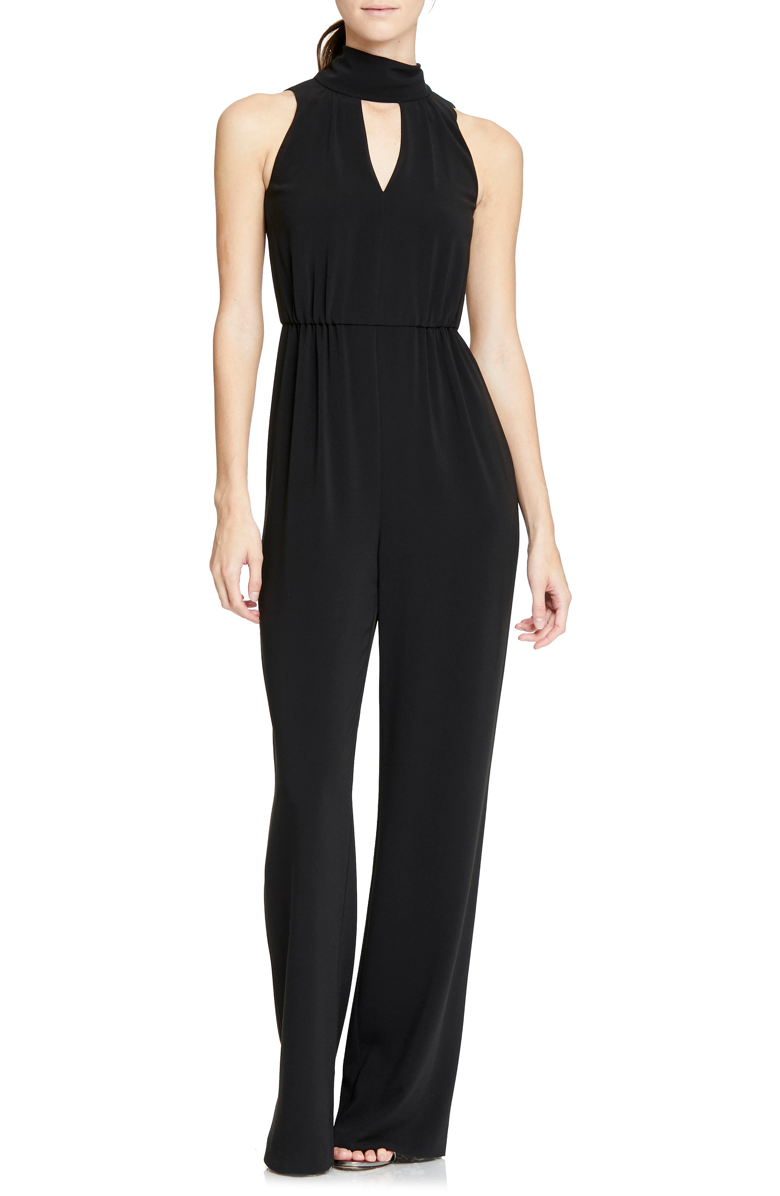 halston heritage high neck jumpsuit