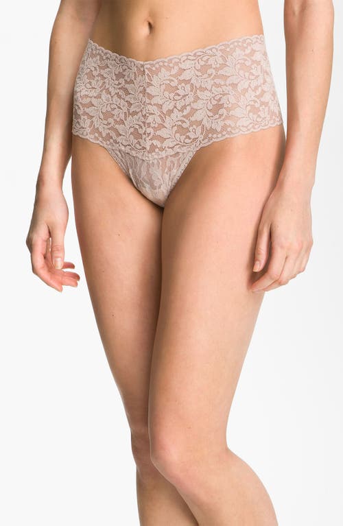 Shop Hanky Panky Retro High Waist Thong In Taupe