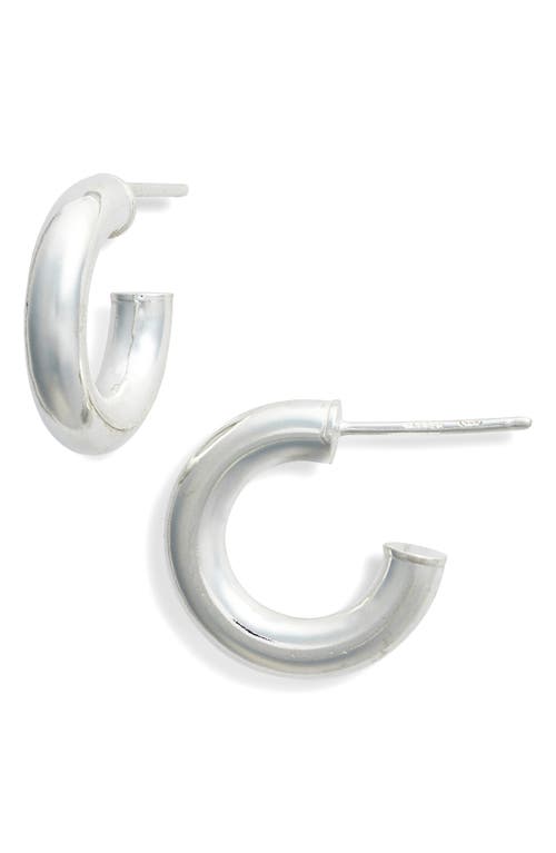 Shop Argento Vivo Sterling Silver Mini Tube Hoop Earrings