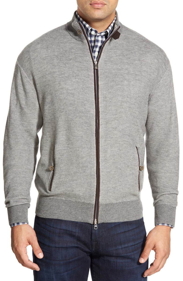 Peter Millar Full Zip Merino Wool Sweater Jacket | Nordstrom