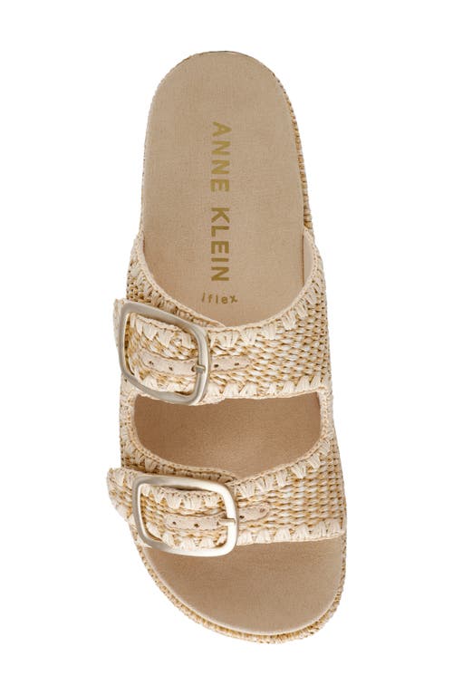 Shop Anne Klein Vineyard Platform Wedge Sandal In Natural Raffia