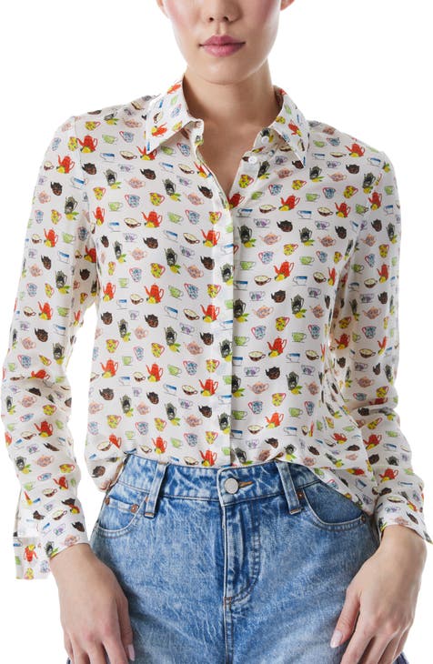 silk print blouse | Nordstrom