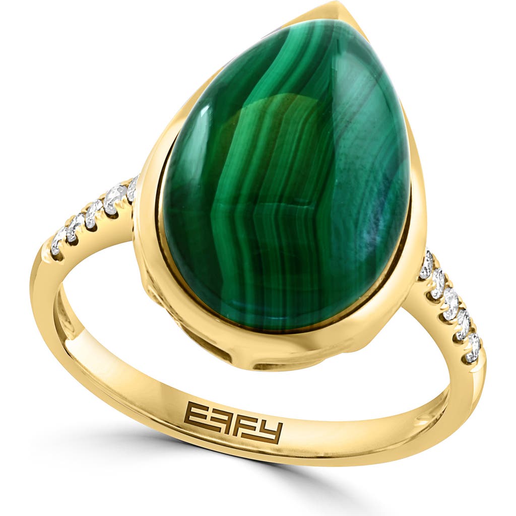 Effy Malachite & Diamond Ring In Green