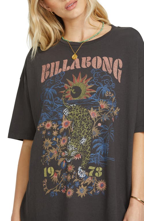 Shop Billabong Don't Trip Cotton Graphic T-shirt In Off Black