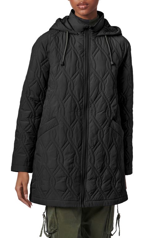 Shop Bernardo Arboretum Onion Quilted Hooded Jacket In Black