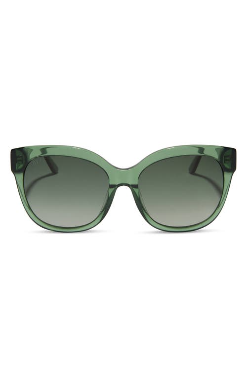 Diff Maya 56mm Polarized Round Sunglasses In Green