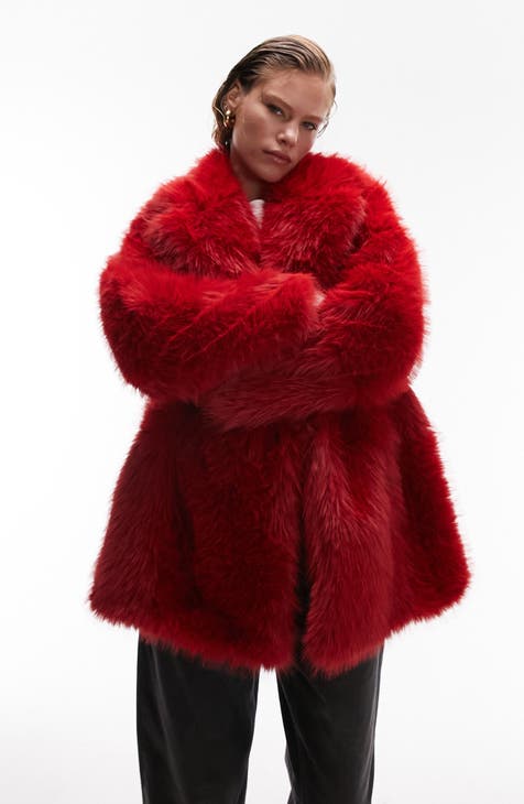 Women's Red Faux Fur Coats | Nordstrom
