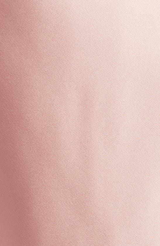 Shop Amsale Drape Asymmetric Hem Satin Cocktail Dress In Rose