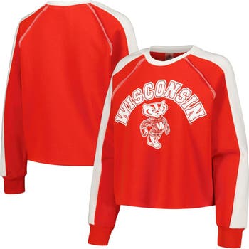 Women's Gameday Couture White Wisconsin Badgers It's A Vibe Dolman Pullover  Sweatshirt