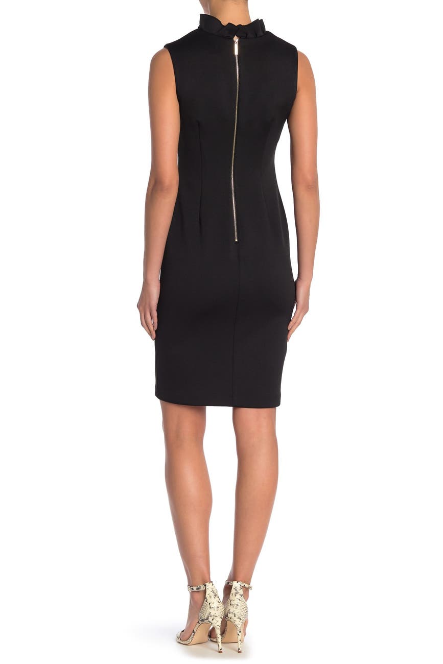 Calvin Klein | Ruffle V-Neck Scuba Sheath Dress | Nordstrom Rack