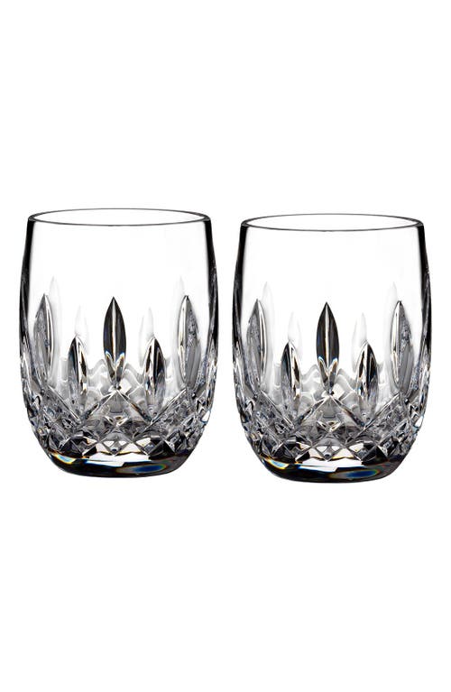 Waterford Lismore Connoisseur Set of 2 Lead Crystal Rounded Tumblers in Clear at Nordstrom