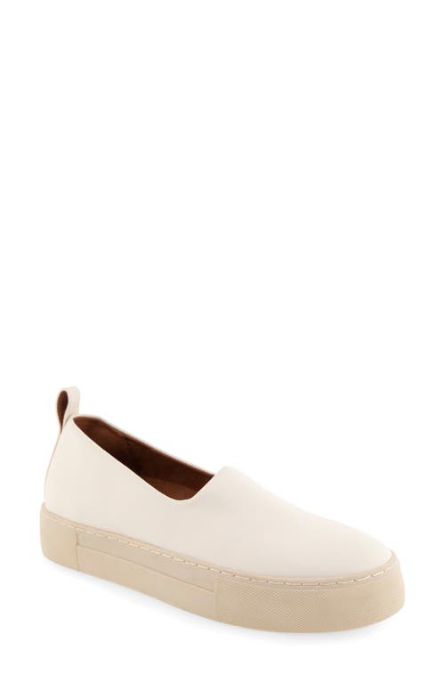 Shop Aerosoles Blakely Hidden Wedge Flatform Sneaker In Eggnog Stretch