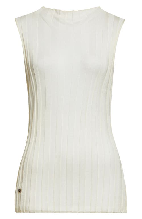 Shop Ph5 Jasmine Sheer Rib Sweater Tank In Barley