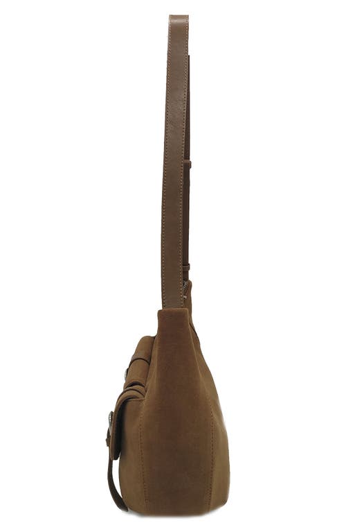 Shop Oryany Rodeo Suede Shoulder Bag In Camel Brown