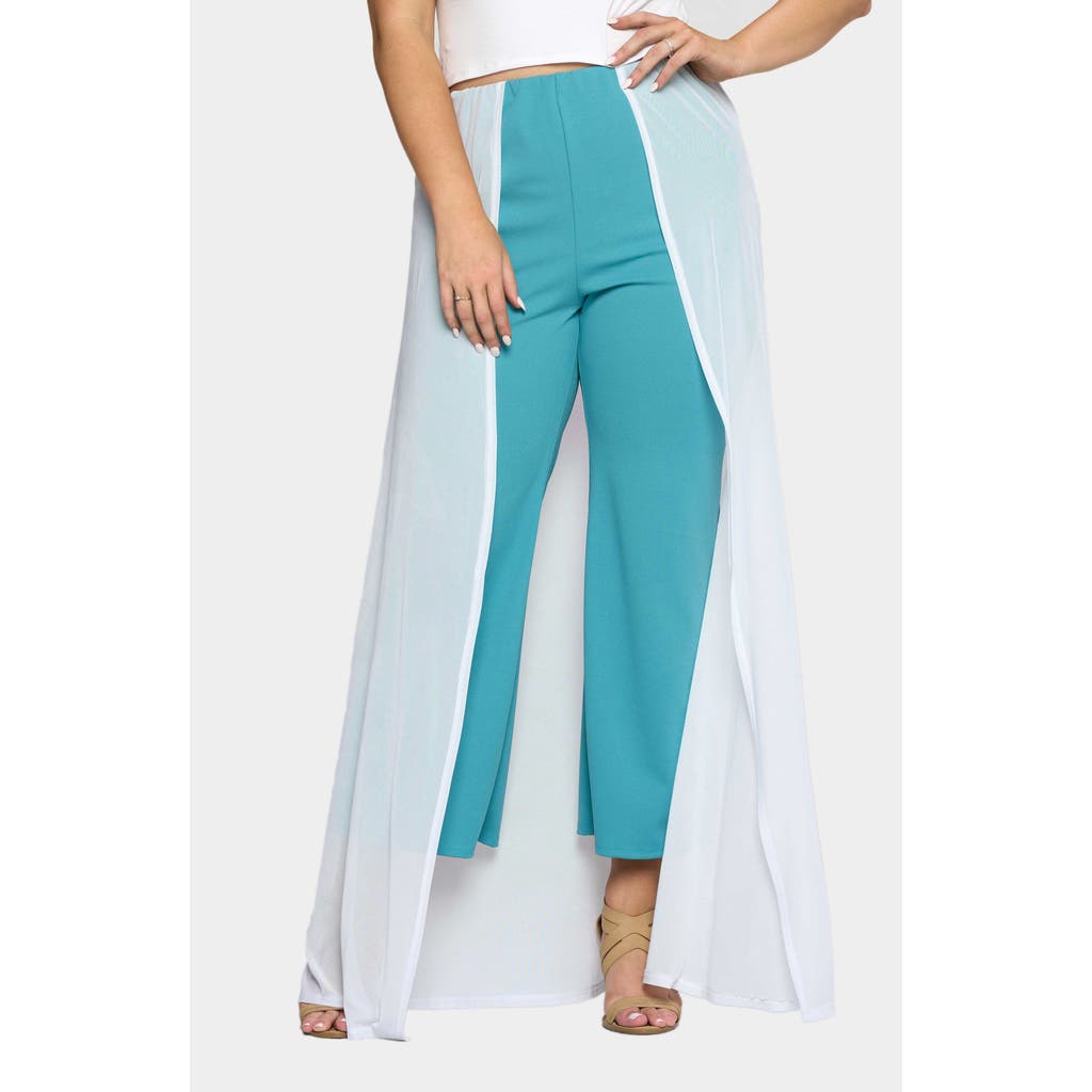 L I V D Walk Through Mesh Pants In Seafoam