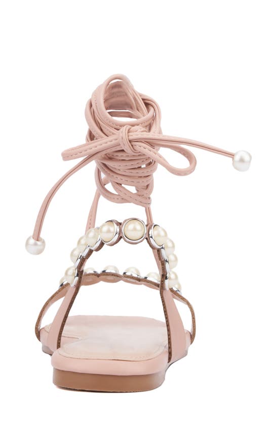Fashion To Figure Sammie Imitation Pearl Sandal In Nude