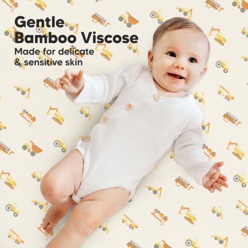 Keababies Isla Fitted Mini Crib Sheets In Construction