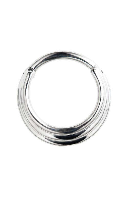 Shop Maria Tash Hiranya Single Hoop Earring In White Gold