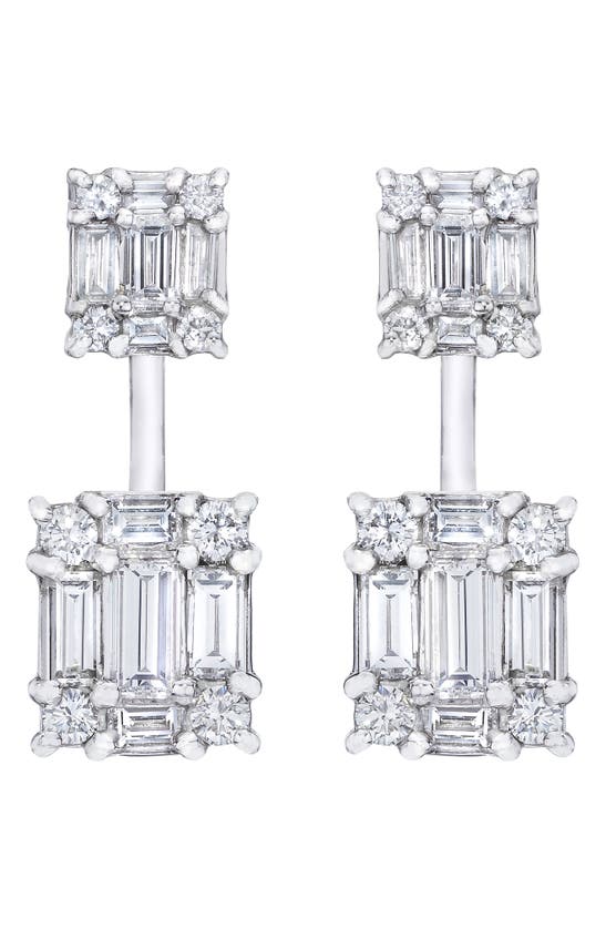 Shop Mindi Mond Clarity Dual Cube Diamond Ear Jackets In 18kwg