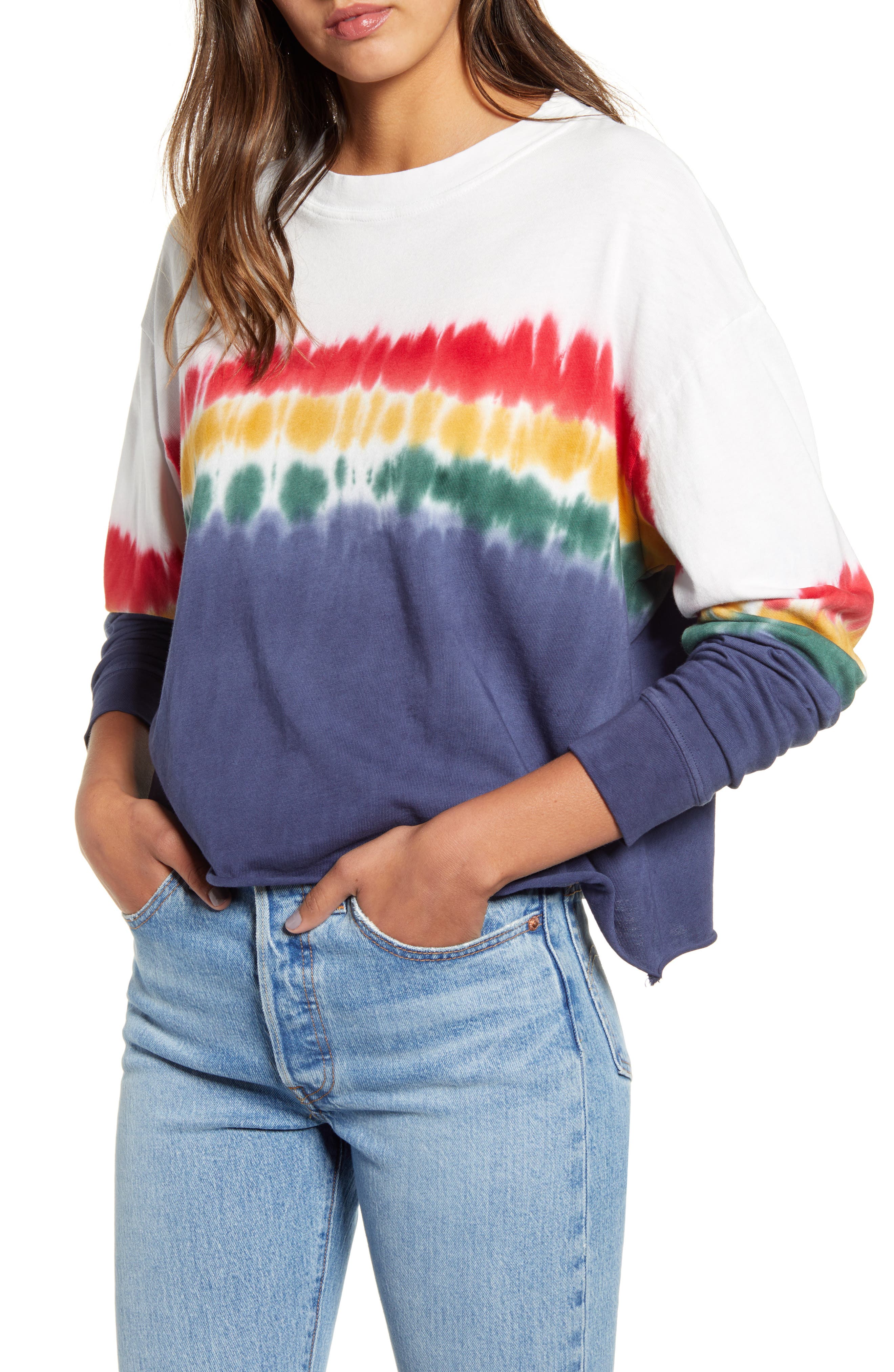 daydreamer tie dye crop sweatshirt