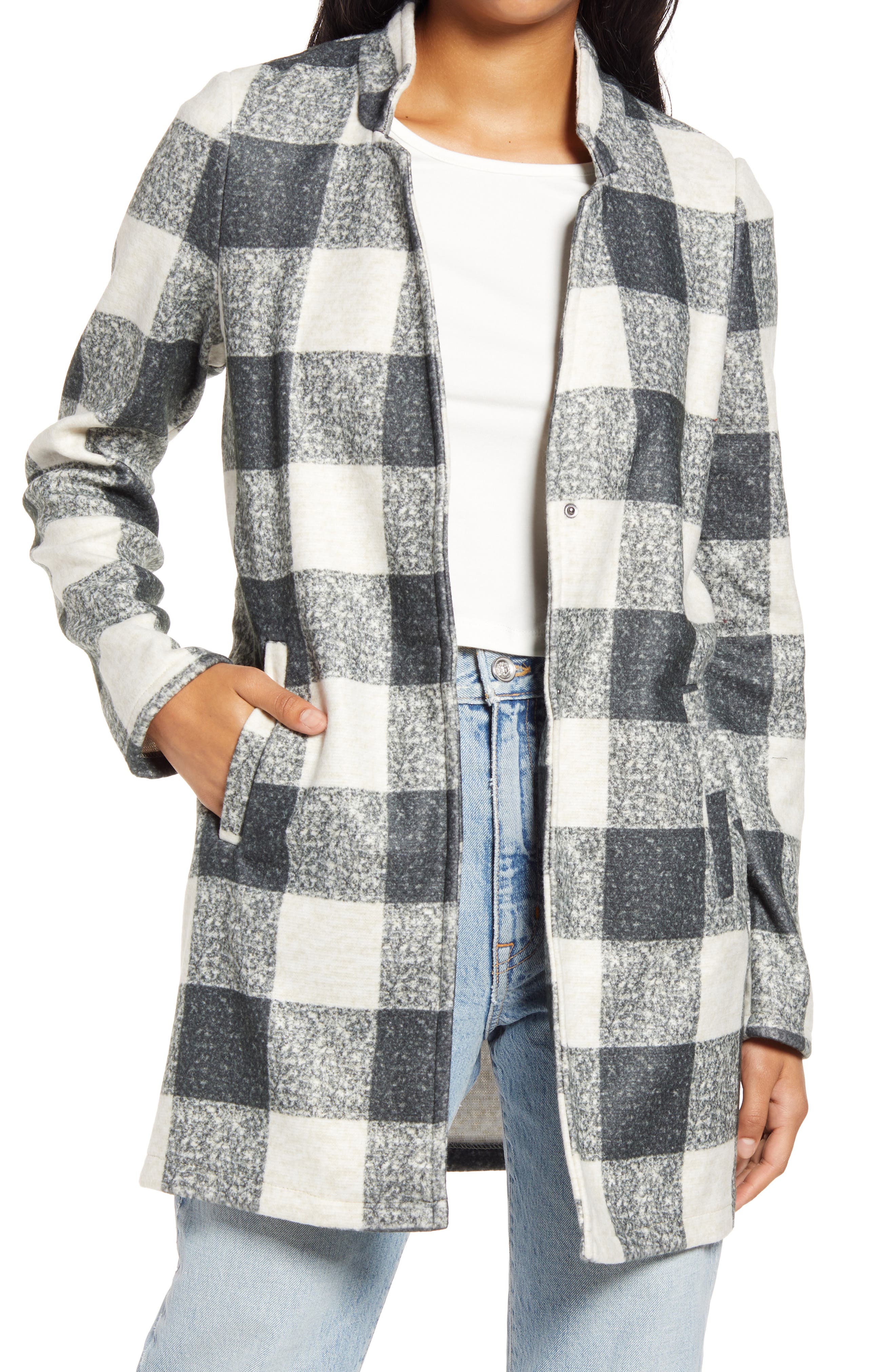 vero moda plaid coat